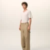 Beige Cotton Worker Trousers Beige Cotton Worker Trousers