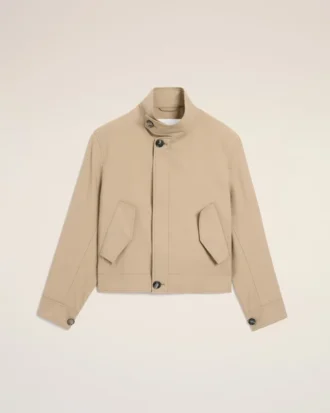 Beige New Wool Harrington Jacket