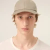 Beige Nylon Ami De Coeur Stud Cap Beige Nylon Ami De Coeur Stud Cap