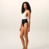 Black and White Nylon One Piece Swimsuit Black and White Nylon One Piece Swimsuit