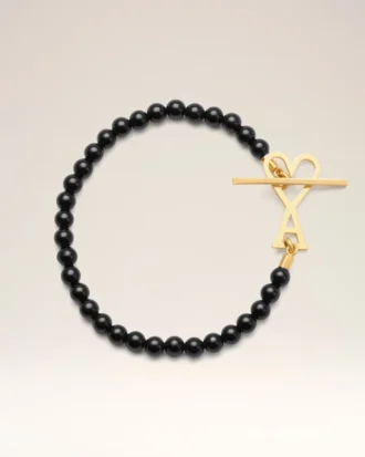 Black Brass Summer Pearls Gold Ami De CœUr Bracelet Black Brass Summer Pearls Gold Ami De CœUr Bracelet