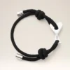 Black Cord Silver Brass Ami De Coeur Bracelet Black Cord Silver Brass Ami De Coeur Bracelet