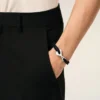 Black Cord Silver Brass Ami De Coeur Bracelet Black Cord Silver Brass Ami De Coeur Bracelet