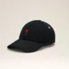 Black Cotton Ami De Coeur Embroidery Cap Black Cotton Ami De Coeur Embroidery Cap