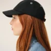 Black Cotton Ami De Coeur Embroidery Cap Black Cotton Ami De Coeur Embroidery Cap