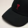 Black Cotton Ami De Coeur Embroidery Cap Black Cotton Ami De Coeur Embroidery Cap