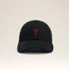 Black Cotton Ami De Coeur Embroidery Cap Black Cotton Ami De Coeur Embroidery Cap