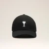 Black Cotton Ami De Coeur Felt Patch Cap Black Cotton Ami De Coeur Felt Patch Cap