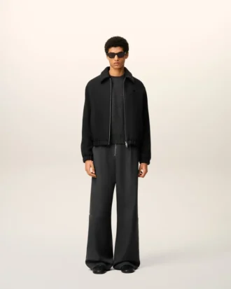 Black Cotton Ami De Coeur Padded Zipped Jacket Black Cotton Ami De Coeur Padded Zipped Jacket
