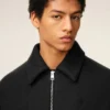 Black Cotton Ami De Coeur Padded Zipped Jacket Black Cotton Ami De Coeur Padded Zipped Jacket