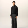 Black Cotton Ami De Coeur Padded Zipped Jacket Black Cotton Ami De Coeur Padded Zipped Jacket
