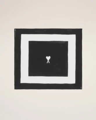 Black Cotton Ami De Coeur Printed Scarf Black Cotton Ami De Coeur Printed Scarf