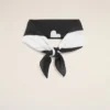 Black Cotton Ami De Coeur Printed Scarf