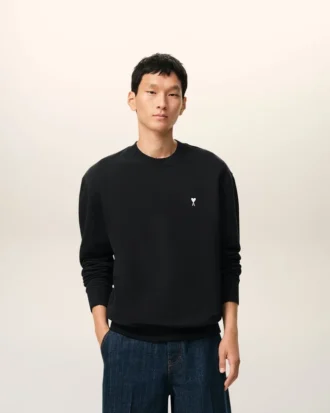 Black Cotton Ami De Coeur Sweatshirt