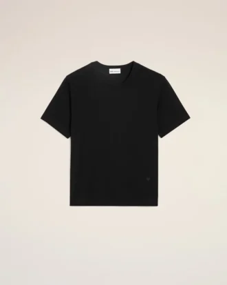 Black Cotton Ami De Coeur T-Shirt