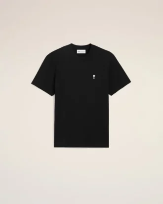 Black Cotton Ami De Coeur T-Shirt