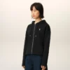 Black Cotton Ami De Coeur Zipped Hoodie Black Cotton Ami De Coeur Zipped Hoodie