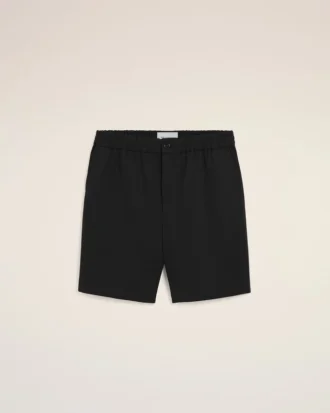 Black Cotton Elasticated Waist Ami De Coeur Shorts