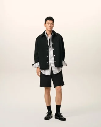 Black Cotton Elasticated Waist Ami De Coeur Shorts