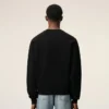 Black Cotton Embossed Ami De Coeur Sweatshirt Black Cotton Embossed Ami De Coeur Sweatshirt