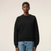 Black Cotton Embossed Ami De Coeur Sweatshirt Black Cotton Embossed Ami De Coeur Sweatshirt