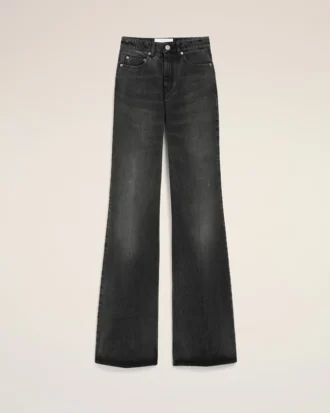 Black Cotton Flare Fit Jeans
