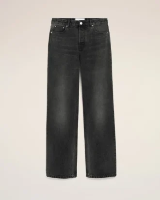 Black Cotton Large Fit Jeans