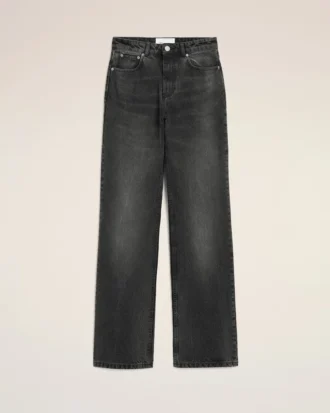 Black Cotton Large Fit Jeans