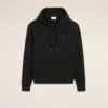 Black Cotton Red Ami De Coeur Hoodie Black Cotton Red Ami De Coeur Hoodie