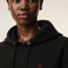 Black Cotton Red Ami De Coeur Hoodie Black Cotton Red Ami De Coeur Hoodie