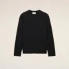 Black Cotton Red Ami De Coeur Longlseeves Tshirt Black Cotton Red Ami De Coeur Longlseeves Tshirt