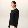 Black Cotton Red Ami De Coeur Longlseeves Tshirt Black Cotton Red Ami De Coeur Longlseeves Tshirt