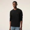 Black Cotton Red Ami De Coeur Longlseeves Tshirt Black Cotton Red Ami De Coeur Longlseeves Tshirt