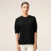 Black Cotton Red Ami De Coeur Longlseeves Tshirt Black Cotton Red Ami De Coeur Longlseeves Tshirt