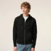 Black Cotton Red Ami De Coeur Zipped Hoodie Black Cotton Red Ami De Coeur Zipped Hoodie