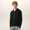 Black Cotton Red Ami De Coeur Zipped Hoodie Black Cotton Red Ami De Coeur Zipped Hoodie