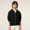 Black Cotton Red Ami De Coeur Zipped Hoodie Black Cotton Red Ami De Coeur Zipped Hoodie