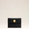 Black Cow Leather Carrousel Folded Card Holder Black Cow Leather Carrousel Folded Card Holder