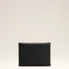 Black Cow Leather Carrousel Folded Card Holder Black Cow Leather Carrousel Folded Card Holder
