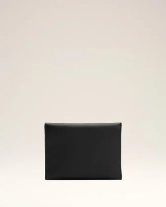 Black Cow Leather Carrousel Folded Card Holder