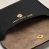 Black Cow Leather Carrousel Folded Card Holder Black Cow Leather Carrousel Folded Card Holder