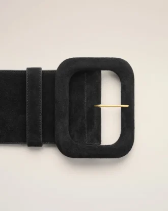 Black Cow Leather Large Belt