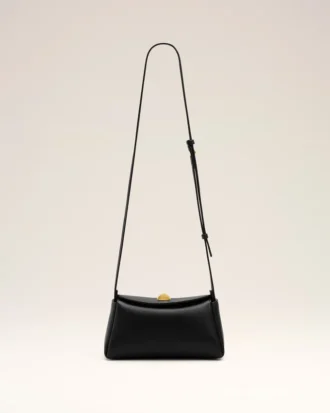 Black Cow Leather Mini Carrousel Bag Black Cow Leather Mini Carrousel Bag