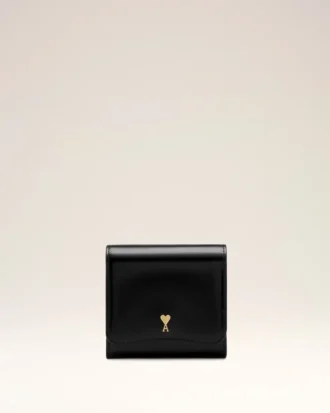 Black Cow Leather Paris Paris Compact Wallet