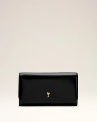 Black Cow Leather Paris Paris Continental Wallet