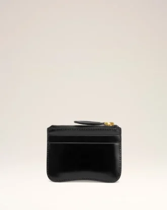 Black Cow Leather Paris Paris Zipped Card Holder Black Cow Leather Paris Paris Zipped Card Holder