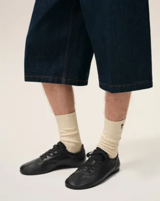 Black Cow Leather Soft Sneakers Black Cow Leather Soft Sneakers