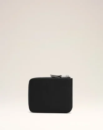 Black Cowhide Leather Ami De Coeur Compact Wallet Black Cowhide Leather Ami De Coeur Compact Wallet