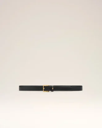 Black Cowhide Leather Paris Paris Belt Black Cowhide Leather Paris Paris Belt