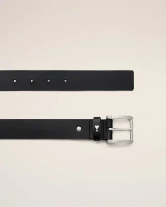 Black Cowhide Leather Paris Paris Belt Black Cowhide Leather Paris Paris Belt